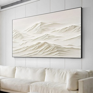 Pintura al Óleo Abstracta de Paisaje Montañoso, Simplicidad Pura, para Decoración de Habitaciones, Lienzo Hecho a Mano, Original, Grande, para Decoración de Pared - Product Image 2