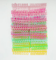 Lettres en plastique de 3/4 pouces disponibles en plusieurs couleurs pour tableau de lettres en feutre avec 170 lettres