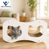 Grattoir à ongles vertical en carton pour chat avec lit intégré, antidérapant
