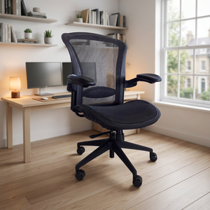Ergonomic Mesh Office <b>Chair</b> with Adjustable Armrests and Swivel Base for Home Office Use - Product Image 1