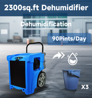 Déshumidificateur électrique miniature commercial avec filtre HEPA au charbon, écran LED, port USB, utilisation domestique - Fonctionnalités de dégivrage automatique, chambres à coucher