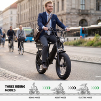 Vélo de montagne électrique de 20 pouces avec batterie haute capacité