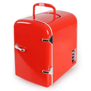 Big promotion hotel travel home small 4L car fridges mini make up fridge portable slim shape make up fridge