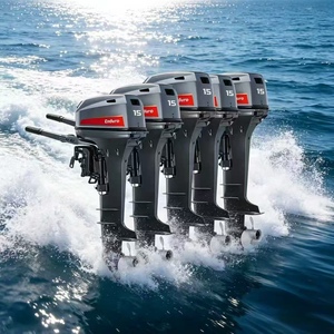 Moteur marin 15HP 2 temps à démarrage manuel pour bateau de pêche en rivière - Product Image 3