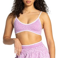 Nouveau soutien-gorge de sport transfrontalier à imprimé léopard, à bretelles spaghetti, à maintien élevé, effet push-up galbant, séchage rapide