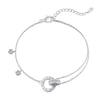 Inspirational classico minimalista signore gioielli Sterling Ag 925 argento infinito Billie Bijoux bracciale regalo di san valentino