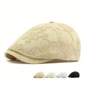 Nouvelle Arrivée 2025 Printemps-Été – Chapeau Casquette Jacquard en Dentelle Florale pour Femme, Style Rétro Littéraire Tendance Décontracté et Respirant - Product Image 1