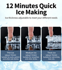 Máquina para Hacer Cubitos de Hielo de 880 LBS (400 kg), Precio de Fábrica, Máquina de Hielo Independiente - Product Image 3