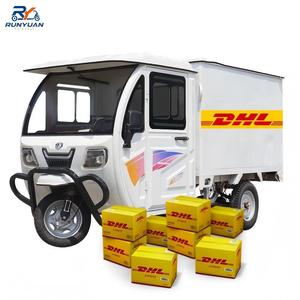 Triciclo de Gasolina de Entrega Rápida con Caja de Carga Cerrada, Triciclo de Transporte de Logística de 3 Ruedas - Product Image 1