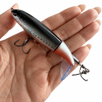 Leurre de pêche articulé LUSHAZER Topwater 100mm 13g avec queue à hélice, leurre dur flottant pour Black-bass, Brochet, Perche, avec hameçon triple