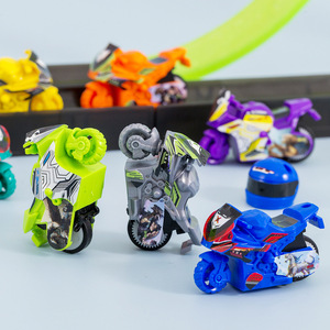 Speed King Motorcycle 1:45 Scale Pull Back Toy For Boys Age 6+ <b>Plastic</b> Model Gift Box Set - Product Image 4