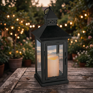Lanterne rétro en métal noir, décoration de mariage et de maison, lanterne pour noël - Product Image 6
