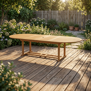 Table à manger rectangulaire moderne extensible OEM en teck massif, idéale pour appartement, étanche, écologique, durable, 10+ places - Product Image 2