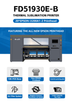 Printer Sublimasi Digital Inkjet FD51930E-B 1.9m untuk Pencetakan Kain