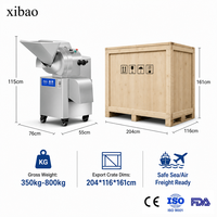 Machine à découper la viande automatique commerciale en acier inoxydable pour la découpe en cubes, en tranches, en bandes et l'équipement de transformation des légumes