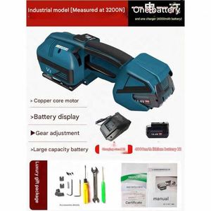 Electric Pallet Wrapping <b>Stretch</b> Plastic Band Solid One/ Dual Batteries One Charger Portable Baler Handheld Strapping <b>Machine</b> - Product Image 2