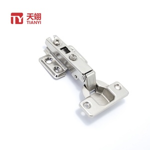 Charnière à vis droite réglable robuste et durable à fermeture amortie pour divers meubles de chambre à coucher - Product Image 1