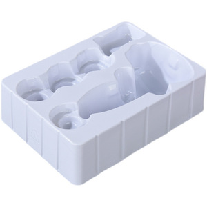 Barquette thermoformée multi-compartiments 19,5 cm carrée antistatique pour l'emballage de composants électroniques - Product Image 4