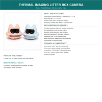 USMILEPET Bac à litière intelligent pour chat avec caméra thermique, surveillance de la fréquence et de la durée des utilisations, caméra de surveillance de la santé du chat