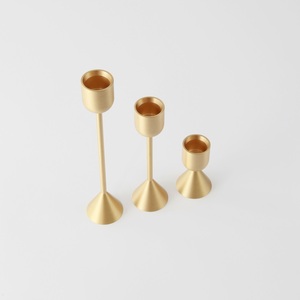 MAXERY Luxury Golden Taper <strong>Candle</strong> Stick <strong>Holder</strong> <strong>Brass</strong>/Aluminum Metal <strong>Candle</strong> <strong>Holder</strong> For Wedding Centerpiece Home Decor Party - Product Image 3