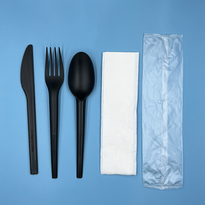 6.5 inch dùng một lần PLA <span class=keywords><strong>cpla</strong></span> dao kéo ngã ba/Dao/muỗng/<span class=keywords><strong>Flatware</strong></span> Set cho phương Tây bữa ăn tối - Product Image 3