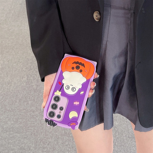 Funda de Teléfono con Diseño de Calabaza Fantasma de Halloween para Samsung <span class=keywords><strong>Galaxy</strong></span> S26 Ultra S25 S24 A57 A56, Funda Protectora de Silicona Suave y Flexible - Product Image 3