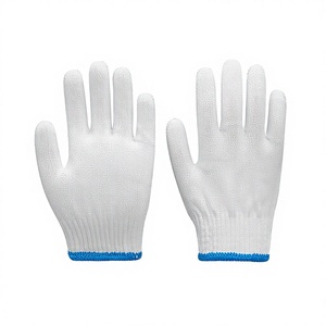 Gants de sécurité antidérapants en coton blanc tricoté avec texture lisse et design épaissi, TAILLE UNIQUE - Product Image 3