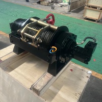Treuil hydraulique de remorquage robuste 44000 lb/20 tonnes, bobine en acier, câble métallique, embrayage hydraulique à air, treuils à cabestan pour camion de remorquage, grue