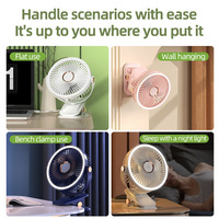 Mini ventilateur de bureau USB rechargeable à clip, portable et peu encombrant, pour bureau, chambre, maison et poussette