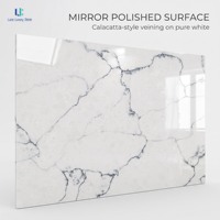 Кварцевая плита Luca White Mesh Vein |   Искусственный камень под Calacatta с тонким узором, полированный, для кухонных столешниц и стен, на заказ