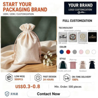Pochettes en velours rose personnalisées avec logo imprimé, pour cadeaux, bijoux, perruques, parfums, huiles essentielles, mascara, emballages