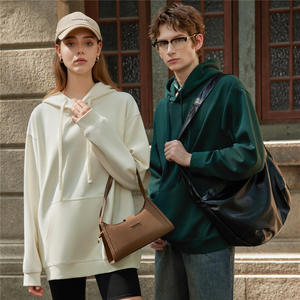 Sweat à capuche en coton pour hommes et femmes, coupe ample, tendance printemps-automne, style streetwear long - Product Image 2