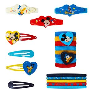 Ensemble d'accessoires Disney Mickey Mouse comprenant 3 barrettes, 4 pinces à pression, 5 élastiques, 8 attaches pour cheveux, accessoires H.E.R originaux sous licence. - Product Image 2