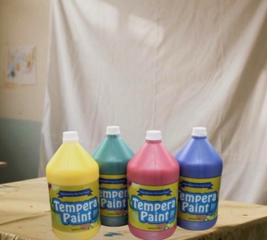 Bán buôn 1-gallon 3.8L không độc hại nước dựa trên sơn màu sắc khác nhau có thể giặt tempera sơn cho trẻ em vải vẽ - Product Image 1