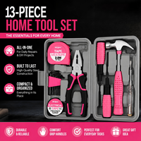Kit d'outils de réparation pour la maison, ensemble d'outils manuels de bricolage, boîte à outils multifonctionnelle avec tournevis, pinces et clés hexagonales