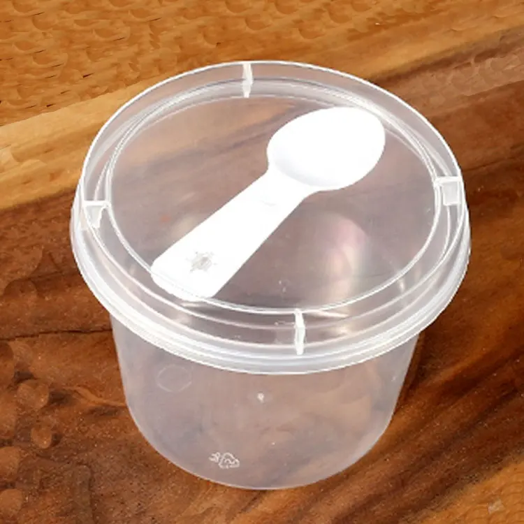 Plastik Joghurt becher Eis becher Schokoladen mousse Tasse Dessert box Salat Dessertsc halen