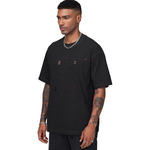 T-shirt ample et ample à manches courtes pour homme, streetwear vintage, coton ample, 220g, manches courtes - Product Image 6
