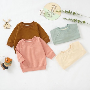 100% Bio-Baumwolle Langarm T-Shirts Terry Baby Kleidung Baby Pullover Baby Sweatshirt - Product Image 2
