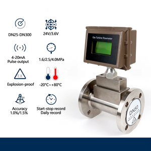 Débitmètre de gaz Modbus haute précision 4-20mA RS485, débitmètre à bride 304, sortie impulsionnelle, pour air et azote KMBD-LUBX H - Product Image 2