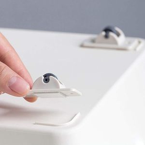 Roulettes auto-adhésives NOUVELLES pour boîtes de rangement et poubelles, unidirectionnelles, non pivotantes, sans perçage - Product Image 1