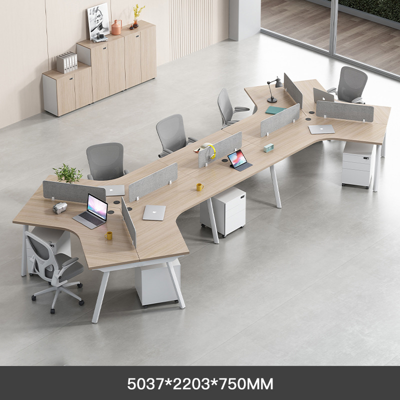 Premium Office 8 Person Office Desk Workstation Desk with Modular Cubicle and Modern Furniture