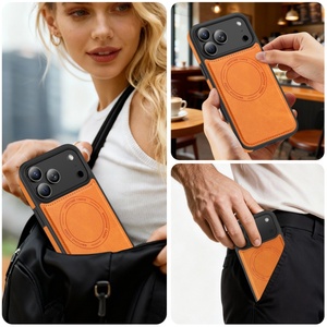 เคสโทรศัพท์หนัง PU แม่เหล็กแบบกำหนดเองสำหรับ iPhone 17 12 13 Pro Max 14 15 16 Plus 17 Air รองรับการชาร์จไร้สาย ป้องกันด้านหลัง - Product Image 3