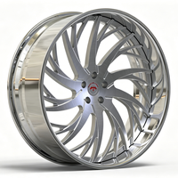 Rines de Aleación de Lujo SL 28X10 30X9.0 30X10, Personalizados, Forjados en 2 Piezas, 5x1277, Negros, con Acabado Mecanizado, Llanta Profunda, para SUV y Camioneta