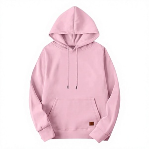 Sweat-shirt à capuche unisexe en tricot tie-dye rose pastel, manches longues, décontracté, doux, chaud, coupe ample, poche kangourou, hiver - Product Image 1