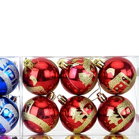 Boules de Noël en peluche peintes, décorations suspendues douces, pendentifs ronds rouges et blancs pour l'affichage des fêtes