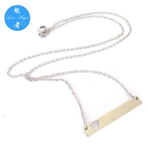 Inspire cuore tagliato fuori dal Design con targa in acciaio inossidabile collana di gioielli gioiello di moda per le donne - Product Image 1