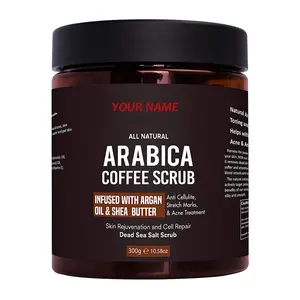 OEM 100% natürliches Salz-Kaffee-Körper peeling aus dem Toten Meer gegen Cellulite