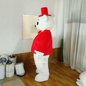 Costume <span class=keywords><strong>de</strong></span> mascotte ours blanc <span class=keywords><strong>de</strong></span> style carnaval pour adulte, logo personnalisé en gros, <span class=keywords><strong>tenue</strong></span> <span class=keywords><strong>de</strong></span> performance pour événement en peluche - Product Image 2