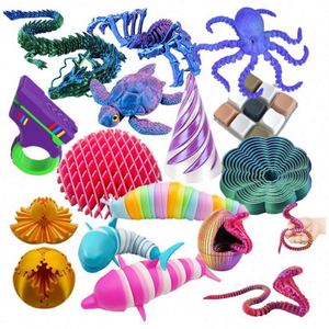 Jouet anti-stress Dragon imprimé en 3D de haute qualité, ensemble de balles sensorielles PLA pour adultes et enfants, soulagement de l'anxiété, gadget EDC personnalisé - Product Image 1