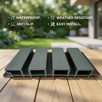 Planches de terrasse modernes en WPC, matériau de revêtement de sol imperméable pour jardin et construction